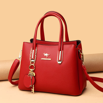 Large Capacity Versatile Women's Bag With Lychee Texture