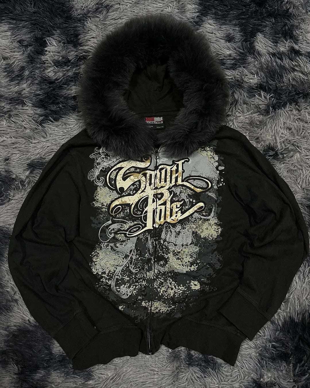 Y2k sudpole fiapos moletom gótico vintage padrão oversized com capuz zipup moletom tendência das mulheres dos homens moda casual streetwear