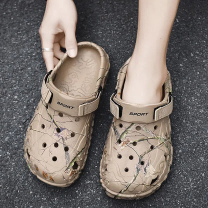 Sandálias masculinas de verão, tamancos para casa, jardim, sapatos confortáveis, antiderrapantes, fundo macio, sandálias, tamanho grande 46 47